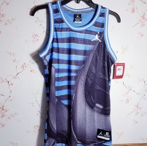 NWT Boys XL JORDAN TANK TOP blue and grey striped